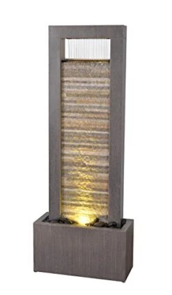 Kenroy Home 50089 Gantry Fountains, Warm Gray With Cream Slate Finish