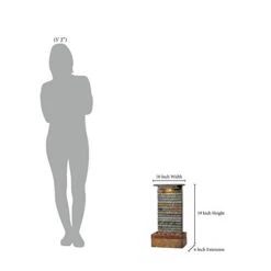 Kenroy Home Rustic Indoor/Outdoor Table Fountain,19 Inch Height, 10 Inch Width, 6 Inch Ext. With Slate And Copper -Illumihome Store 31ONtxYi3uL.01 SL500