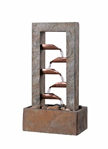 Kenroy Home 51008SLCOP Spillway Indoor Table Fountain, Natural Slate 1 Kenroy Home 51008SLCOP Spillway Indoor Table Fountain, Natural Slate