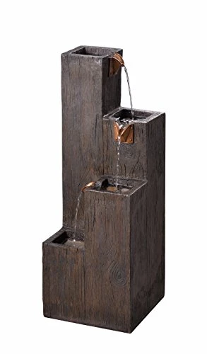 Kenroy Home 51017WDG Indoor/Outdoor Floor Fountain, 34 Inch Height, 12.25 Inch Width, 12.25 Inch Ext, Wood Grain 1 Kenroy Home 51017WDG Indoor/Outdoor Floor Fountain, 34 Inch Height, 12.25 Inch Width, 12.25 Inch Ext, Wood Grain