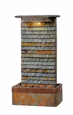 Kenroy Home Rustic Indoor/Outdoor Table Fountain,19 Inch Height, 10 Inch Width, 6 Inch Ext. With Slate And Copper -Illumihome Store 41qhpXmAZpL.01 SL500