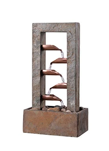 Kenroy Home 51008SLCOP Spillway Indoor Table Fountain, Natural Slate 2 Kenroy Home 51008SLCOP Spillway Indoor Table Fountain, Natural Slate - Image 2