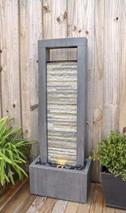 Kenroy Home 50089 Gantry Fountains, Warm Gray With Cream Slate Finish -Illumihome Store 51SeHmO4TSL.01 SL500