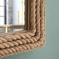 Kenroy Home Rustic Wall Mirror ,41 Inch Height, 2 Inch Length, 28 Inch Width With Natural Rope Finish -Illumihome Store 51UEE2S94wL.01 SL500