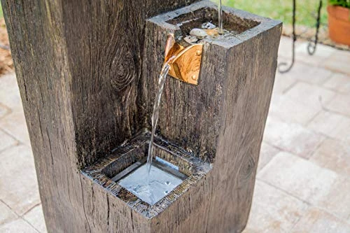 Kenroy Home 51017WDG Indoor/Outdoor Floor Fountain, 34 Inch Height, 12.25 Inch Width, 12.25 Inch Ext, Wood Grain 6 Kenroy Home 51017WDG Indoor/Outdoor Floor Fountain, 34 Inch Height, 12.25 Inch Width, 12.25 Inch Ext, Wood Grain - Image 6